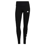 adidas Essentials High-waisted Logo Leggings Mujer, Black/White, S