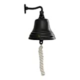 Accesorios para Bar en Casa ACL - Campana de Último Pedido - Campana de Pub - Decoraciones Náuticas - Campana de Pared con Sonido Fuerte, Ideal para Navidad, Recepciones, Pubs - Campana Negra 20,3