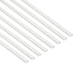 D-Line Micro+ Canal Portacables de 8 Metros, Cubierta de Cable Autoadhesiva, Solución de Gestión de Cables, 20mm (Ancho) x 10mm (Alto), 8 Piezas de 1 Metro (Multipack de 8 metros), Blanco