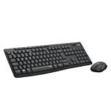 Logitech MK295 Silent Combinación de Teclado y Ratón Inalámbricos con SilentTouch, Seguimiento Óptico, Tecnología Inalámbrica sin Demoras, 90% Menos de Ruido, QWERTY Español, Negro