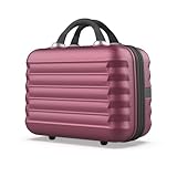 NUMADA - Neceser Viaje Grande Rígido ABS Upfly (31x31x17cm) de 11L de Capacidad con Goma Elástica Trasera para Adaptarlo a la Maleta y Asa para Transporte | Burdeos