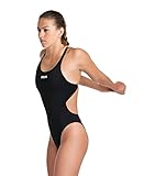 arena Solid Swim Tech Team Bañador de Una Pieza para Mujer, Secado Rápido, Bañador Deportivo en Tejido MaxLife Eco, Resistencia al Cloro y Protección UPF 50+ UV