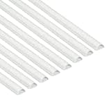 D-Line Mini Canal Portacables de 8 Metros, Cubierta de Cable Autoadhesiva, Solución de Gestión de Cables - 30mm (Ancho) x 15mm (Alto) – 8 Piezas de 1 Metro (Multipack de 8 metros), Blanco