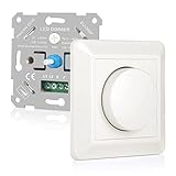 VIPMOON Interruptor Regulable de Luz 220-240V Interruptor Intensidad 5-200W Regulador Luz Led Dimmer Led Regulador Giratorio Led Luz Blanca Interruptor Dimmer Switch Atenuador de Regulación Blanco