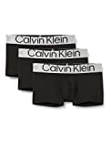 Calvin Klein Pack de 3 Calzoncillos para Hombre Bóxer de Tiro Bajo Elásticos, Negro (Black), XL