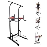 Mobiclinic® Fitness, Estación de Fondos, MultiFit, Soporta 200KG, Altura y Respaldo Regulables, Resistente, Marca española, Dominadas, Torre Multifuncional, Power Tower, Gimnasio en casa, Pull-up