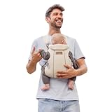 Jané Dual, Mochila Portabebé Ergonómica,desde Nacimiento hasta 15 kg, 3 Posiciones, Transpirable y Acolchado, Beige