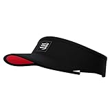 COMPRESPORT Visor Visera, Adultos Unisex, Black/Red (Multicolor), Talla Única