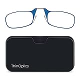 ThinOptics Gafas De Lectura 2.0 Con Montura Azul Y Estuche Universal Compacto - Gafas De Lectura 2.0 Con Montura Plegable Y Tecnología De Ajuste Flexible