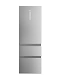 Haier 3D 60 Series 5 HTW5618CNMG - Frigorífico Combi, Cajones Direct Access, Circular AirFlow, WIFI, Tecnología ABT, Motor Inverter, My Zone, Humidity Zone, TotalNoFrost, An 60cm, 360L, Luz LED, Inox