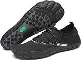 SAGUARO Escarpines Hombre Mujer Zapatos de Agua Ligeros Calzado Playa Transpirables Zapatillas Deportes Acuáticos para Surf Natación Piscina Vela Mares Rocas Río, Tinta Negro, 39 EU