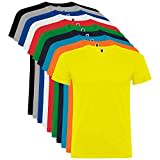 Pack de 10 Camisetas de Manga Corta para Hombre, 100% Algodón, Beagle (L)