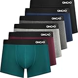 QINCAO Calzoncillos Hombre Boxer, Paquete de 6 Piezas, Calzoncillos Hombre, Boxer Algodon, Ropa Interior Cómoda para Hombres