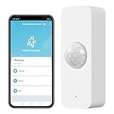 Sensor de Movimiento WiFi, detector de Movimiento Inteligente para Seguridad en el hogar, Sensor de Movimiento inalámbrico con App de monitoreo Remoto, Compatible con comandos de Voz de Alexa.1PCS