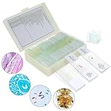 30 Portaobjetos Microscopio y 100 Cubreobjetos - 20 Portaobjetos Microscopio Preparados con Muestras, 10 Portaobjetos Microscopio en Blanco y 100 Cubiertas - para Adultos Niños Estudiantes