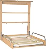 roba Cambiador de Pared Plegable + Colchón Impermeable Dschungelbaby Multicolor - 2 Prácticos Estantes - Compacto - Soporta hasta 15 kg - Madera Natural