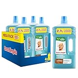 Don Limpio Limpia Suelos Superficies Delicadas Detergente Liquido 4 x 2.7l, Friegasuelos con PH Seguro para Suelos de Madera, Piedra y Marmol