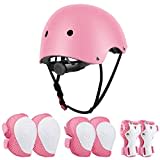 JIM'S STORE Casco y Protecciones Ajustable Infantiles Set Rodilleras Coderas para Bicicleta Scooter Ciclismo Rodillo Patinaje