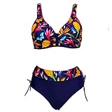 Bikini Mujeres Trajes De Baño Swimwear Tops Braguitas Tangas Culotes Nuevas Mujeres # 39; S Push Up Bikini De Dos Piezas Traje De Baño Floral De Talle Alto Traje De Baño De Talla Grande Traj