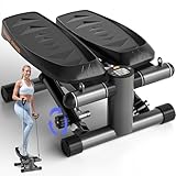 Vannect Mini 2 en 1 Stepper Fitness Casa,Máquina trepadora de elevación con Cuerda de Resistencia,Trainer para Principiantes y usuarios avanzados de hasta 150 kg