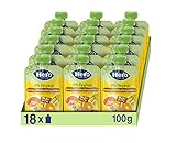 Hero - Bolsitas con Naranja, Plátano, Pera y Galleta, Sin Conservantes ni Colorantes, Aceite de Palma, ni Azúcares Añadidos, Para Bebés a Partir de los 12 Meses - Pack de 18 x 100 g