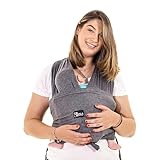 Koala Babycare - Bufanda de transporte ajustable, unisex, ajustable y de hasta 9 kg, diseño registrado KBC®, color gris