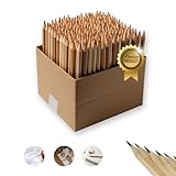 MASAT® [Pack 100 Unidades Pack Lápices - Caja Lapices - de Madera Natural - Afilados, Redondos con Goma de Borrar - 2HB perfectos para Colegio, Oficina, Escritura, Bellas Artes - Material Escolar