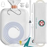 Medi Grade Kit de Enema para Uso Doméstico - Kit Limpiador Íntimo - Incluye Bolsa de Drenaje de Reutilizable - Accesorios e Instrucciones y más - 100% transparente