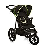 hauck Runner Carrito Bebe desde el Nacimiento, Silla de Paseo Ligera hasta 25 kilos con 3 Ruedas Neumaticas, Carrito Plegable Bebe Compacto, Capota UV50+, Negro/Neón