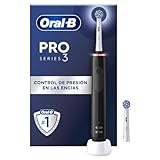 Oral-B Pro 3 3000 Cepillo de Dientes Eléctrico con Mango Recargable y 2 Cabezales, Diseñado Por Braun - Blanco y Negro