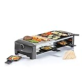 Princess 162820 Stone & Grill Party – Parrilla de piedra y plancha combinadas, placa reversible