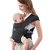 MOMTORY Embrace Mochila Portabebe Ergonomica Recién Nacidos, Cargador Envolvente Ergonómico para Bebés unisex con Gancho y Bucle para Ajuste Fácil, 3-12kg