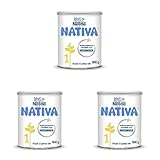 Nestlé Nativa 1 Leche para Lactantes en Polvo Fórmula para Bebés Desde el Primer Día, 800g (Paquete de 3)