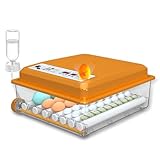 Chalixion Incubadora Huevos Gallina de 36 Huevos Para Incubar, Incubadoras de Huevos Automaticas con Adición Automática de Agua y 4 Modos Automáticos de Incubación, Indicador de Humedad y Temperatura