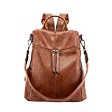 Leathario Bolso Mochila Hombro de Piel para Mujer Escolar Mochilas Tipo Casual Moda para Señorita Diario