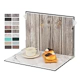 HengMing Juego de fondos fotográficos de 30 x 40 cm para fotografía de productos pequeños, cartón reflectante + 9 unidades de papel de fondo de doble cara, 18 patrones para alimentos, joyas, productos