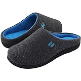 RockDove Zapatilla de dos tonos y espuma viscoelástica para Hombre, 44/45 EU, Gris oscuro y azul