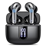 Auriculares Inalámbricos Bluetooth, Auriculares Bluetooth 5.3, 4 Mic con Reducción de Ruido ENC, 50H con Graves, Cascos Inalambricos Bluetooth IP7 Impermeable, Carga Rápida USB-C, Ajuste Cómodo