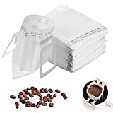 100 Pcs Filtros de Café Desechables - Bolsa de café portátil para Colgar en la Oreja, Filtro Café Goteo, Colgante de Papel de Filtro de Café, Filtro Café para Camping, Viaje, Oficina