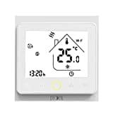 Decdeal Termostato WiFi para Caldera de Gas,Termostato programable Intellight, Compatible con App/Control por Voz, Compatible con Alexa/Google Home, 5A, GC-Blanco