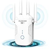 QLOCOM 2024 Nuevo Amplificador Señal WiFi 1200Mbps, Repetidor WiFi Doble Banda 5GHz y 2.4GHz con WPS, Amplificador WiFi Largo Alcance Compatible con Todos los Routers