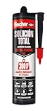 fischer - Solución Total Ultra Agarre. Adhesivo Sellador Aplicable con Pistola Silicona, Rellenar Grietas, Juntas, Bañera, Ventanas, Carrocería Coche. Pegamento Fuerte (290 ml) Negro