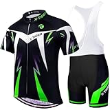 X-TIGER Hombres de Bicicleta con 5D Gel Acolchado MTB Ciclismo Maillots Tirantes Culotte Pantalones Cortos Culotes