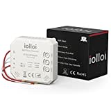 iolloi - Atenuador de luz empotrable, 220v regulador para regulable LED 250 W/halógena/incandescente 300 W, LED dimmer, con cable neutro