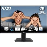 MSI Pro MP252 Monitor Profesional Full HD de 24,5"- Panel IPS 1920 x 1080, 100 Hz, Pantalla Eye-Friendly, Altavoces Integrados, inclinación Ajustable, HDM 2.0b, DisplayPort 1.4a