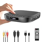 Desobry Reproductor DVD, HD 1080P DVD Reproductor para TV, DVD Player con USB/TF Card Input, Lector DVD para TV con HDMI/RCA Cable, Reproductor De DVD Todas Las Regiones Libres