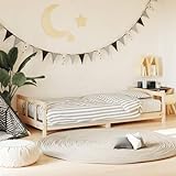 SKM Estructura de Cama Infantil Madera Maciza de Pino 90x190 cm,Mobiliario,Mobiliario para bebés y niños pequeños,Cunas y Camas para niños,Marrón,834432