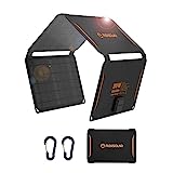 FlexSolar Cargador de Panel Solar portátil de 30 W, Panel Solar Plegable IP67 Impermeable con Puerto USB QC3.0/CC Compatible con Smarthone, Banco de energía, estación de energía, para Acampar al Aire