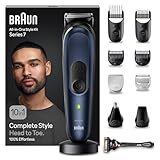 Braun Recortadora de Barba Series 7 Máquina Cortar Pelo, Máquina de afeitar, Cortapelos Hombre Kit 10 en 1 Para Barba, Pelos, Depilación Masculina, MGK7410,