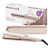 Remington Plancha de Pelo ProLuxe, Tecnología OPTIHeat, Placas Flotantes Extralargas, Resultados Profesionales, Cerámica, 6 Temperaturas hasta 230°C, Ajuste Pro+, Digital, S9100